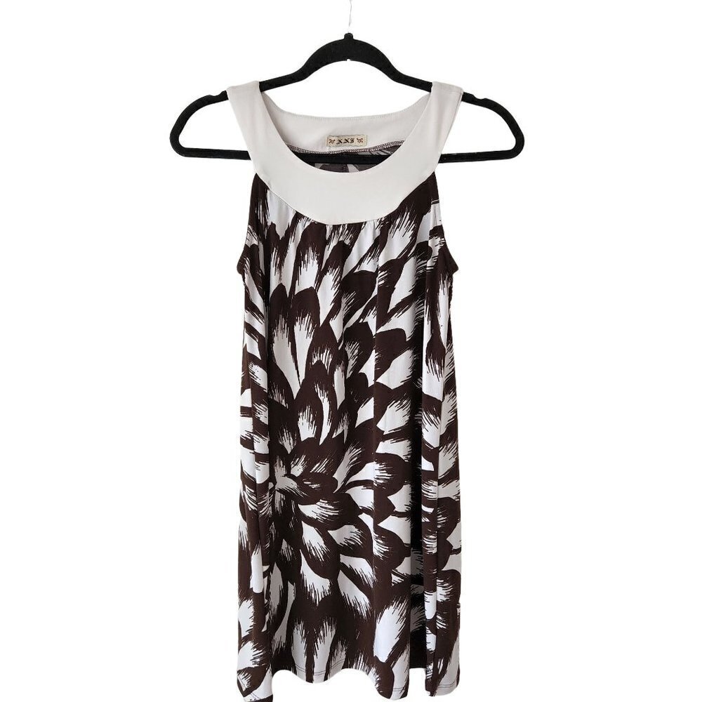 Forever 21 Y2K Chocker Abstract Art Sleeveless Shift Dress Medium